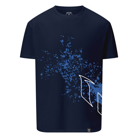 Messi Paint Splash Logo Tee // Navy (S)