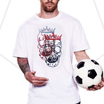 Double Skull Tee // White (M)