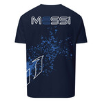 Messi Paint Splash Logo Tee // Navy (XL)