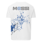 Messi Paint Splash Logo Tee // White (XL)