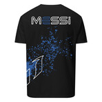 Messi Paint Splash Logo Tee // Black (L)