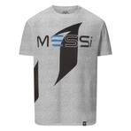 Messi M Logo Printed Tee // Gray (S)