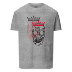 Double Skull Tee // Heather Gray (XL)