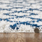 Pax 1208 // Ivory + Blue (7'6"L x 2'2"W x 0.5"H)