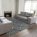 Libby Langdon Upton 4308 // Charcoal + Silver (8'0"L x 2'3"W x 0.5"H)