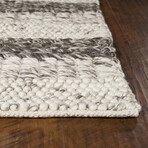 Cortico 6158 // Gray + White (5'3"L x 3'3"W x 0.75"H)