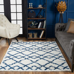 Pax 1208 // Ivory + Blue (7'6"L x 2'2"W x 0.5"H)