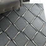 Libby Langdon Upton 4308 // Charcoal + Silver (8'0"L x 2'3"W x 0.5"H)