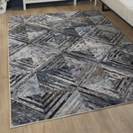 Landscapes 5911 // Blue + Ivory (5'3"L x 3'3"W x 0.5"H)