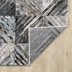 Landscapes 5911 // Blue + Ivory (5'3"L x 3'3"W x 0.5"H)