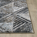 Landscapes 5911 // Blue + Ivory (5'3"L x 3'3"W x 0.5"H)