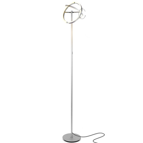 Halo Split // Adjustable LED Torchiere Floor Lamp (Black)