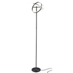 Halo Split // Adjustable LED Torchiere Floor Lamp (Black)