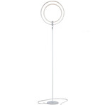 Eclipse // LED Torchiere Floor Lamp with Adjustable Rings (Black)