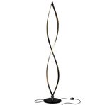 Twist // LED Modern Spiral Floor Lamp (Black)