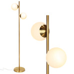 Sphero // LED Modern Tree Floor Lamp With 2 Frosted Glass Globes