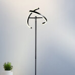 Halo Split // Adjustable LED Torchiere Floor Lamp (Black)