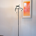 Halo Split // Adjustable LED Torchiere Floor Lamp (Black)