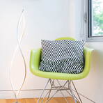 Twist // LED Modern Spiral Floor Lamp (Black)