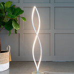 Twist // LED Modern Spiral Floor Lamp (Black)