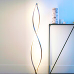 Twist // LED Modern Spiral Floor Lamp (Black)