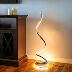 Allure // LED Spiral Decor Floor Lamp (Black)