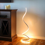 Allure // LED Spiral Decor Floor Lamp (Black)