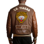 Top Gun® “Tiger” Varsity Jacket // Brown (2XL)
