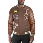Top Gun® “Tiger” Varsity Jacket // Brown (2XL)