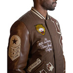 Top Gun® “Tiger” Varsity Jacket // Brown (S)