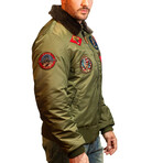 B-15 Bomber Jacket + Patches // Olive (S)