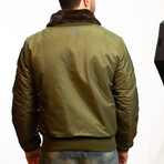 B-15 Bomber Jacket + Patches // Olive (2XL)