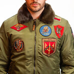 B-15 Bomber Jacket + Patches // Olive (XS)