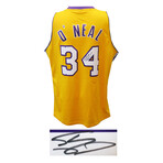 Shaquille O'Neal Signed Los Angeles Lakers Mitchell & Ness Gold NBA Swingman Basketball Jersey