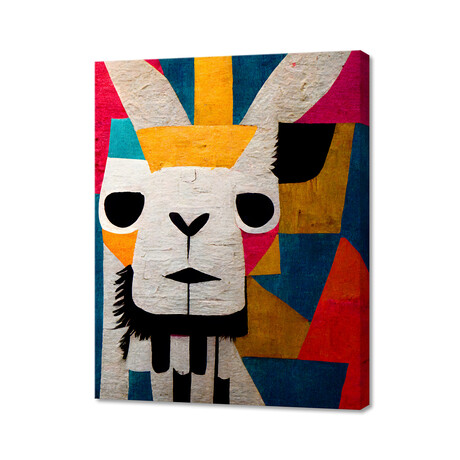 Abstract Art Alpaca (8"H x 10"W x 0.75"D)