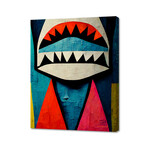 Caution Shark! (8"H x 10"W x 0.75"D)