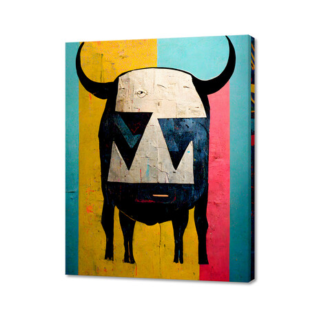 Abstract Art Bull (8"H x 10"W x 0.75"D)