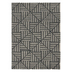 Libby Langdon Upton 4304 // Navy + Charcoal (8'0"L x 2'3"W x 0.5"H)