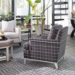 Libby Langdon Upton 4304 // Navy + Charcoal (8'0"L x 2'3"W x 0.5"H)