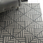 Libby Langdon Upton 4304 // Navy + Charcoal (8'0"L x 2'3"W x 0.5"H)