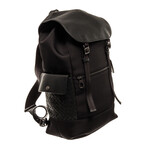 Bottega Veneta Black Intrecciato Sassolungo Backpack