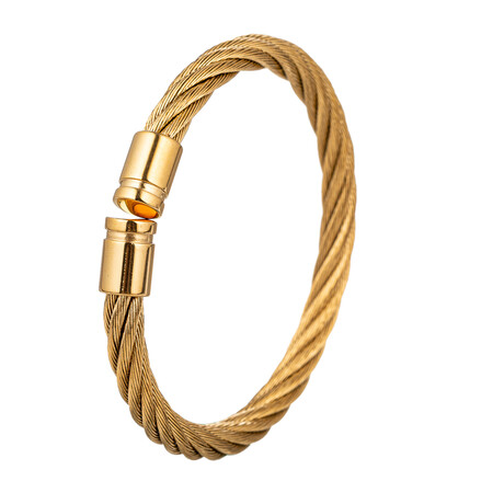 James Titanium Wire Cuff Bracelet // 3"- 6" Adjustable Band