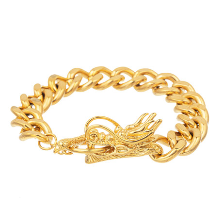 Golden Dragon Chain Bracelet // 8"