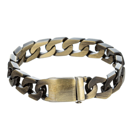 Christian Titanium Chain Bracelet // 8"