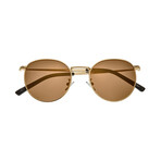 Dade Sunglasses // Gold Frame + Brown Lens