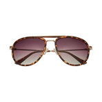 Maestro Sunglasses // Silver Frame + Brown Lens