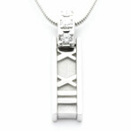 Tiffany & Co. // 18K White Gold Atlas 3P Diamond Necklace // 16.53" // Pre-Owned