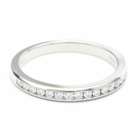 Tiffany & Co. // Platinum Channel Setting Half Ring Diamond // Ring Size: 5 // Pre-Owned