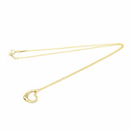 Tiffany & Co. // 18K Yellow Gold Open Heart Diamond Necklace // 15.74" // Pre-Owned