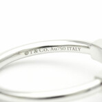 Tiffany & Co. // 18K White Gold Diamond T Wire Ring // Ring Size: 6.5-7 // Pre-Owned